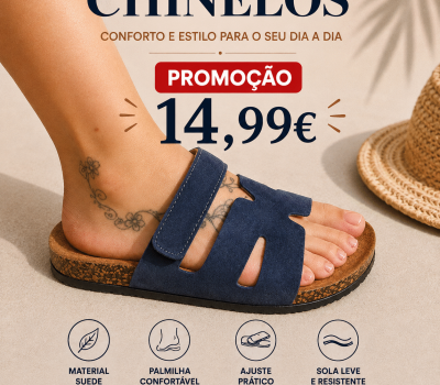 Chinelos Camurça Azul