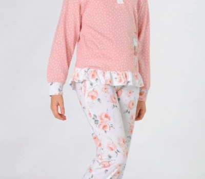 Pijama Menina Floral 100% Algodão