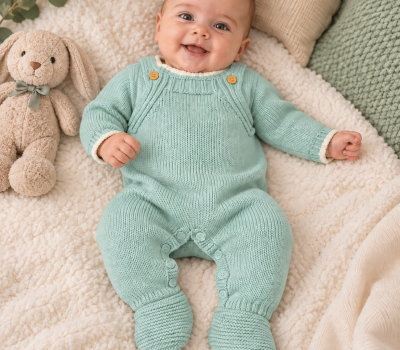 Conjunto de Bebé em Malha