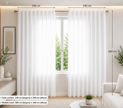 Cortina Branca140x260