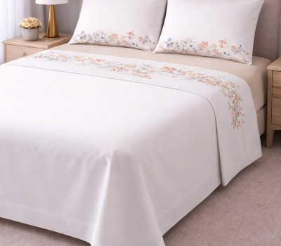 Jogo De Lençol Digital Floral 100% Algodão