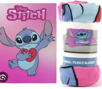 Manta Coralina Infantil Stitch – 100 × 140 cm