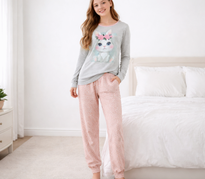 Pijama senhora coelhinho