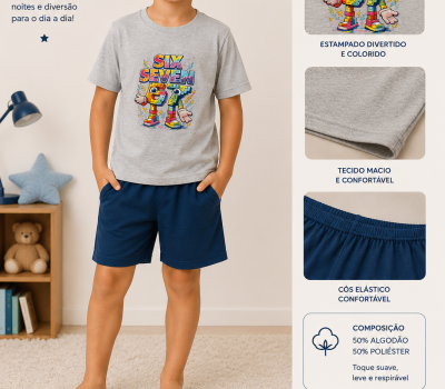 Pijama Menino Six Seven