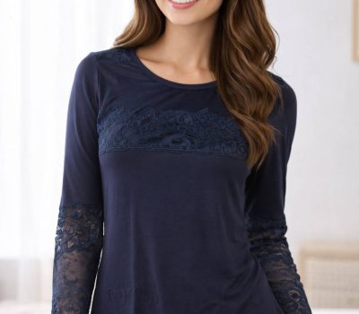 Camisola manga comprida renda art.81-98