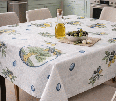 Toalha de mesa estampado azeitona