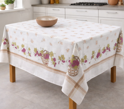 Toalha mesa cesto uvas 160X250