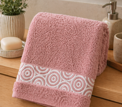 Toalha De Rosto Círculos 100 % Algodao