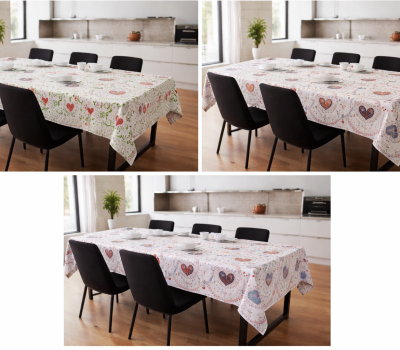 Toalha Mesa Corações 100% Algodão