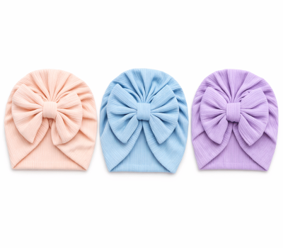 Turbante para bebe com laço